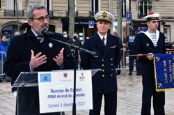 REMISE DU FANION PR&Eacute;PARATION MILITAIRE MARINE AMIRAL DE JOINVILLE