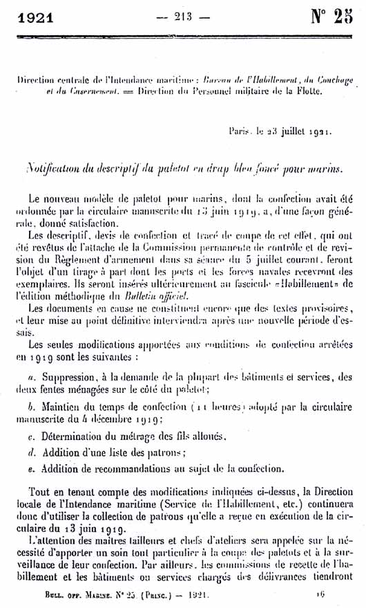 Document uniformes marins