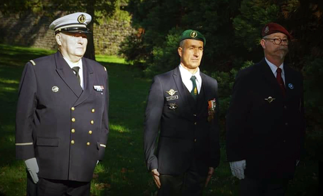 Cérémonie devant le nouveau monument érigé au Parc de la Citadelle à Strasbourg