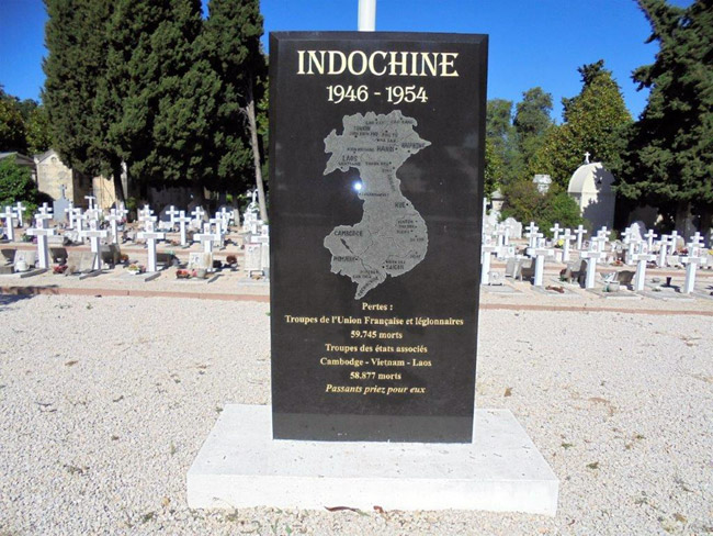 Stèle morts pour la France en Indochine