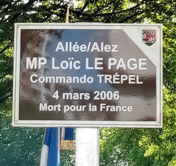 Allée MP Loïc LE PAGE Mort pour la France