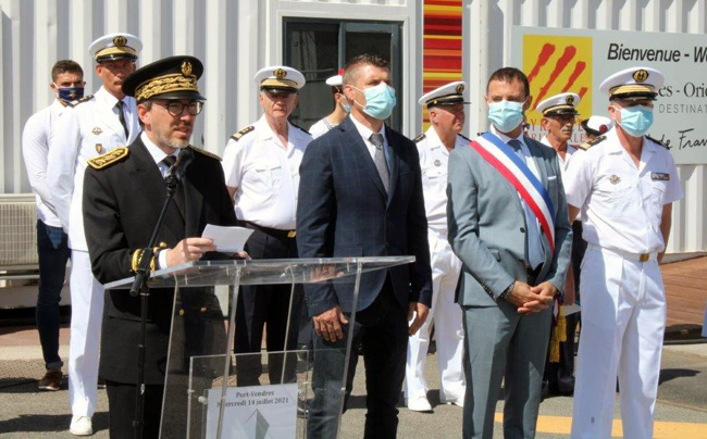 PLV CAYRON - Préfet STOSKOPF - Élus et officiers de la Marine Nationale